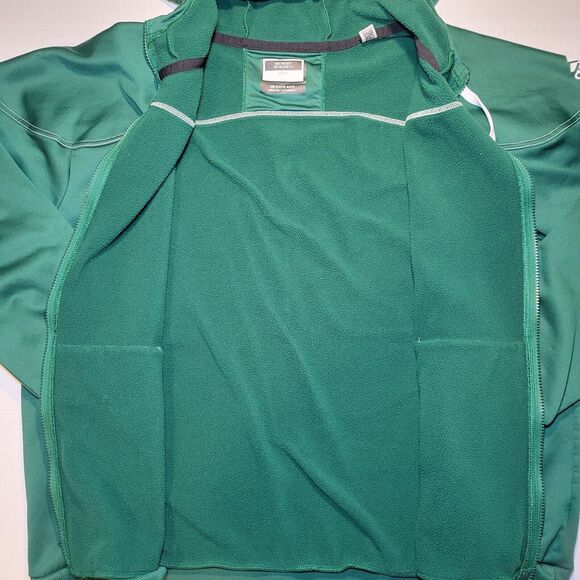 Adidas Green Full Zip Aeroready Hoodie Sweatshirt Sweater Hooded Drawstrings 2XL - Picture 4 of 9